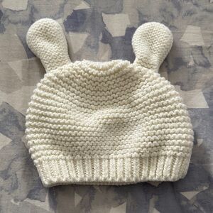 Carter's Ivory Knit Beanie with Ears